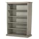 image 2 of Core Products Premium Corona Grey Tall Narrow Bookcase, Grey Wax & Antique Wax Top H176.0cm x W46.0cm x D20.0cm Grey