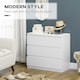 image 4 of HOMCOM Chest of Drawers, 3 Drawer Storage Cabinet Unit for Bedroom, White