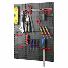 KCT 2 Pcs Plastic Wall Mounted Tool Board Storage DIY Organiser Garage Workshop Shed Shelves