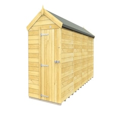 5 x 17 Feet Apex Shed - Single Door Without Windows - Wood - L503 x W147 x H217 cm Brown