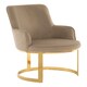 image 1 of Interiors by Premier Beige Velvet Dining Chair, Easy to Care Office Chair, Adjustable Indoor Velvet Dining chair