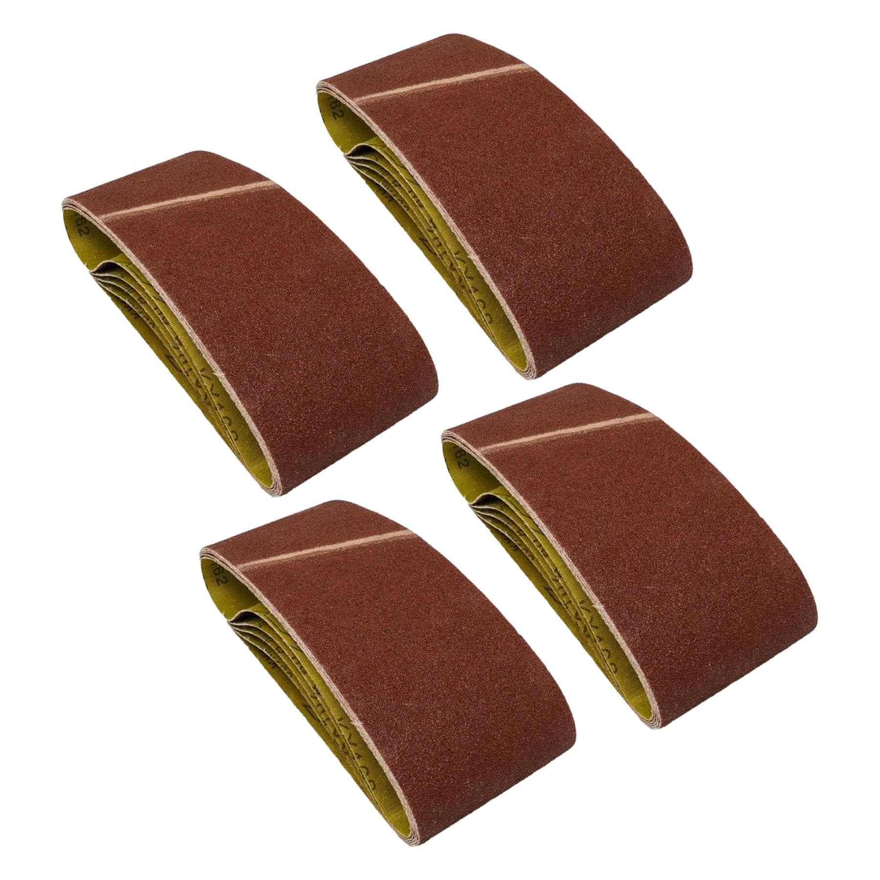 Dapetz ® Sanding Belt 75mm X 457mm Sander Belts 60 Grit Very Coarse Sander Sheets Sanding Belts For Grinding, Sharpening And Polishing Metal, Wood Compatible With Bosch, Black+decker & Makita -20x