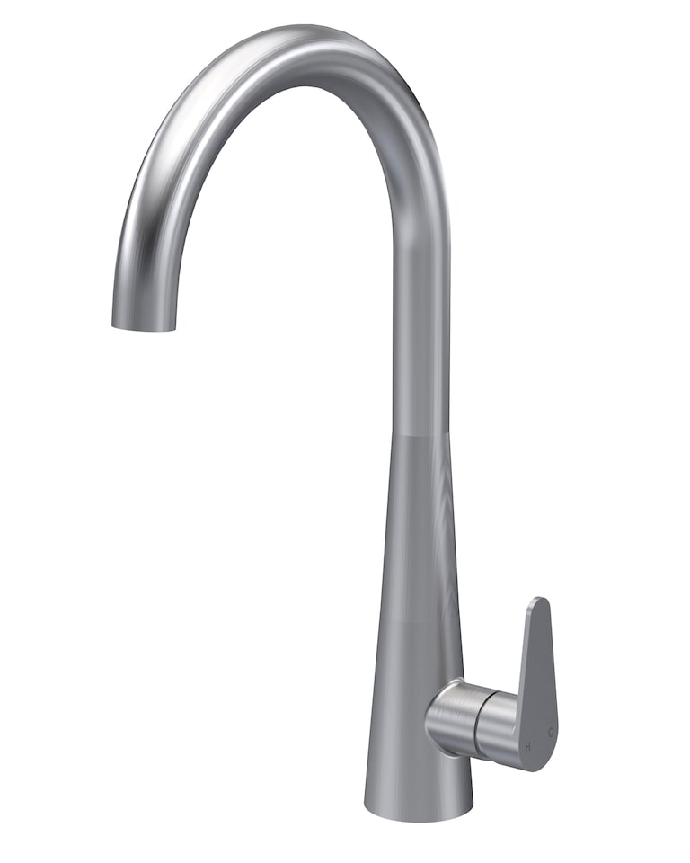 image 1 of Situla Kitchen Mono Mixer Tap Single Lever Brushed Nickel 398mm | Silver | Brushed Nickel | 1