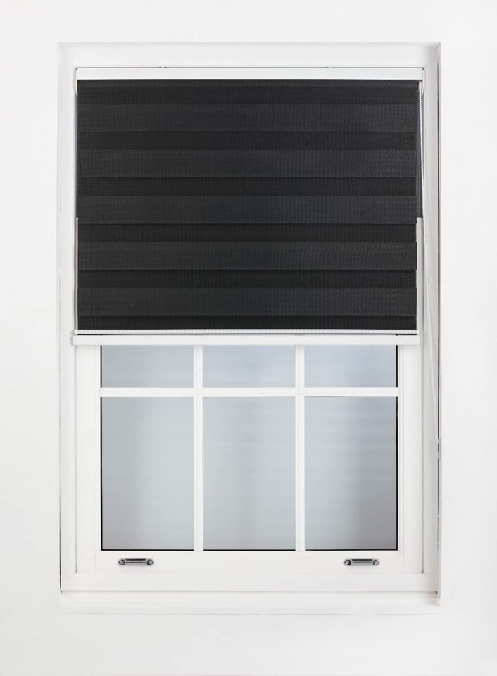 image 1 of Day and Night Zebra Roller Blind 235cm Wide x 165cm Long | Black | Black