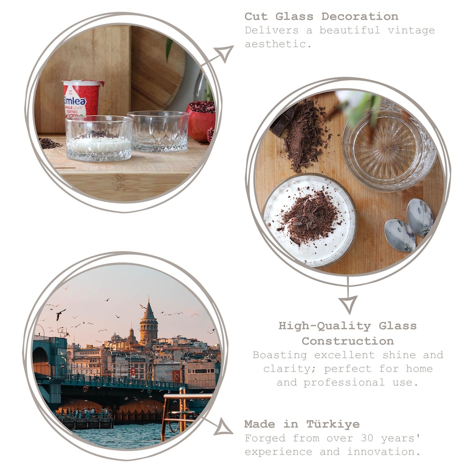 image 1 of LAV Odin Glass Serving Bowls - 9.5cm - Pack of 2 | Clear | Clear