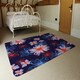 image 3 of Red, White & Blue Flower Print (Rug) Multi | Small: 60x110cm