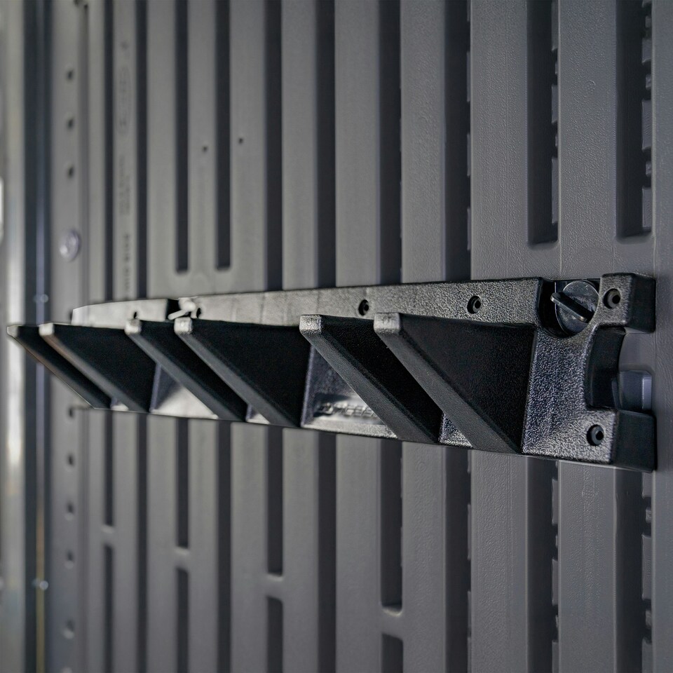 image 1 of Suncast Triple Hook Long Handle Tool Hanger Set - Pack of 2 | Black