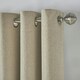 image 5 of Linen Look Blackout Ring Top Eyelet Curtains - 110cm x 183cm - Beige