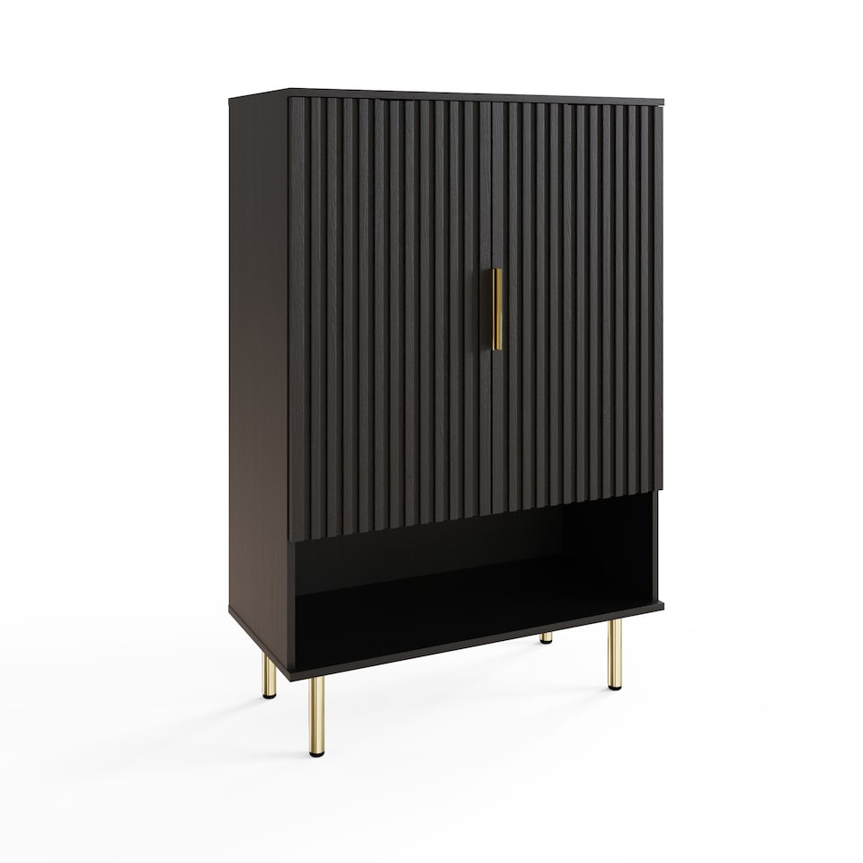 image 1 of Nervata Shoe Cabinet | Black | Black