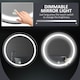 image 4 of kleankin Wall Mounted Round LED Bathroom Mirror with 3 Light Colours, Black