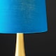 image 2 of ValueLights Teardrop Pair of Gold Touch Table Lamps with Blue Shade