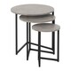 image 1 of Athens Round Nest of Tables - L50 x W50 x H50 cm - Concrete Effect - Black