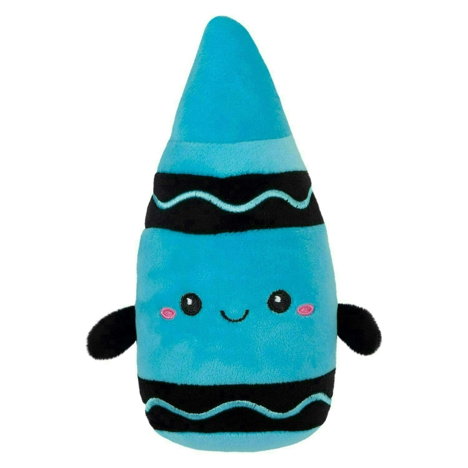 image 1 of Crayon Soft Toy Cute Plushie Huggable Cuddly Stuffed Toy 16cm Blue