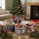 image 3 of Christmas Metal Storage Mini Tins Set Nesting Stacking Containers Festive Design | Multi | Blue