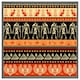 image 3 of Egyptian heiroglyphs in orange & black (Picture Frame) Black | M