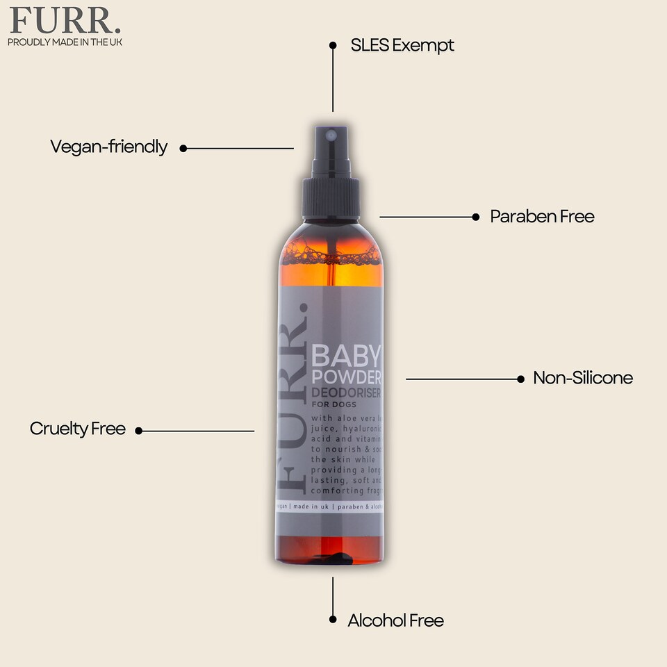 image 1 of FURR Baby Powder Dog Deodoriser Spray 250ml