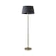 image 1 of ValueLights Charlie Chrome Floor Lamp Grey Taper Shade
