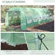 image 6 of Outsunny 6 x 3 x 2 m Polytunnel Greenhouse Pollytunnel Tent Steel Frame Green