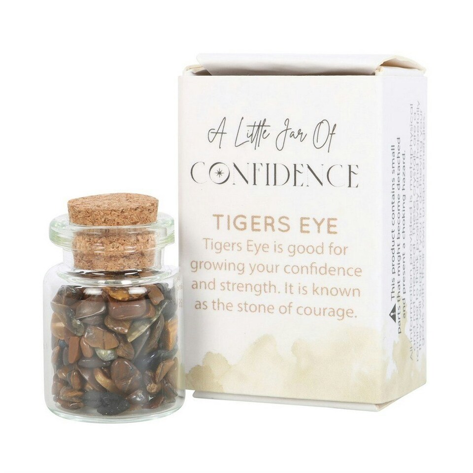 image 1 of Something Different Jar Of Confidence Tigers Eye Decorative Crystal - Brown - One Size