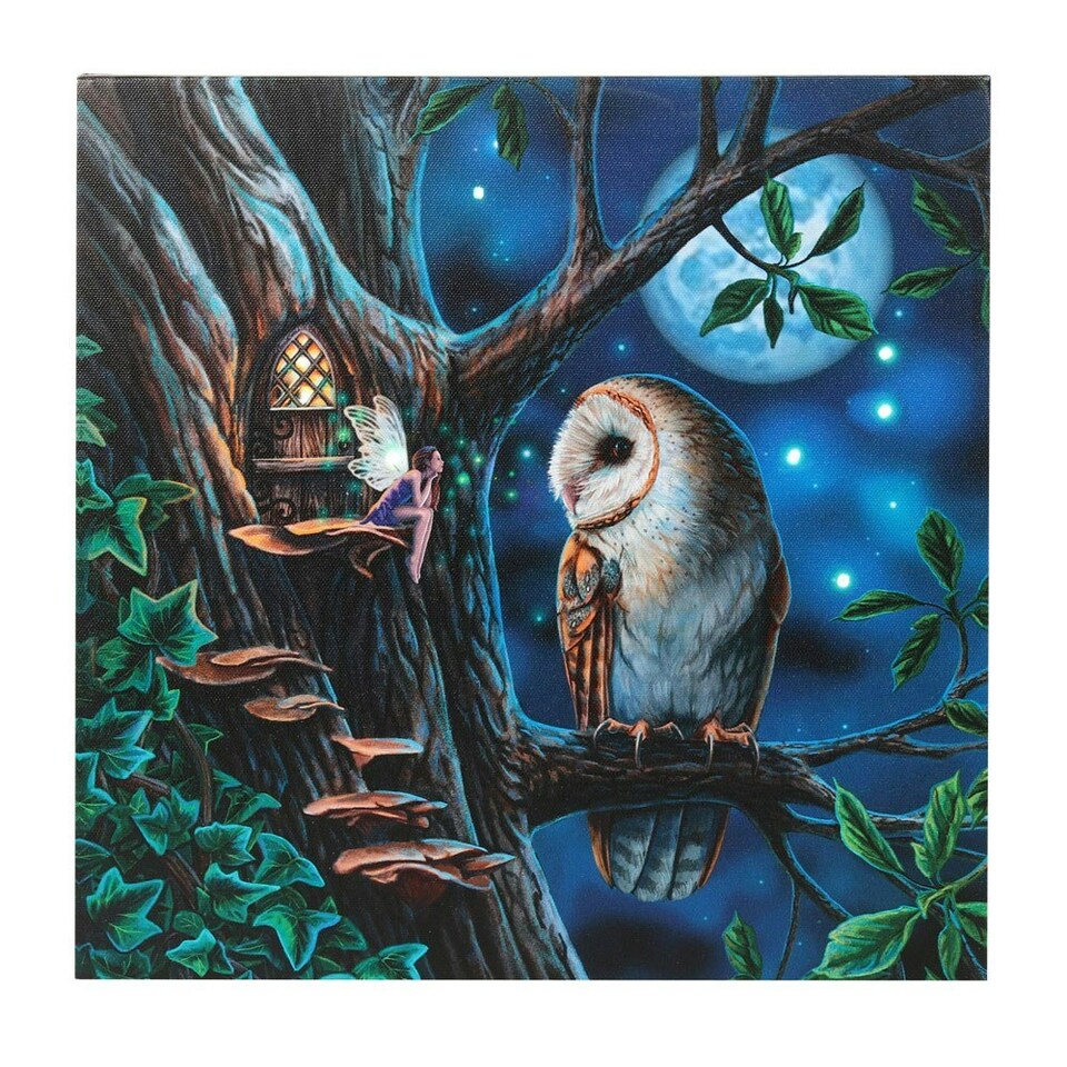 image 1 of Lisa Parker Fairy Tales Light Up Canvas Framed Plaque - Blue/Brown/Green - One Size