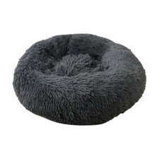 Soft Calming Donut Bed - Premium Quality For Dogs & Cats - Dark Grey / 100cm Grey | L