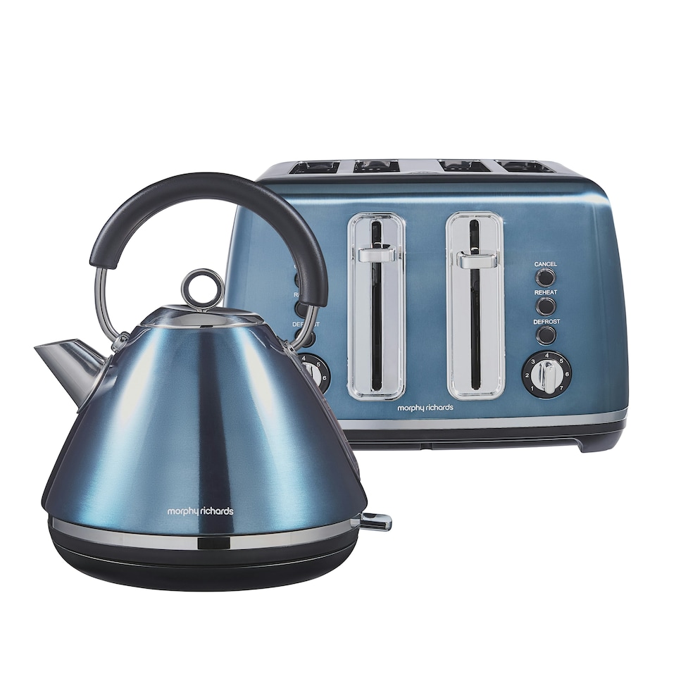 Morphy Richards Accents Blue Kettle & Toaster Bundle