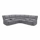 image 1 of Praga 5 Seater Manual Recliner Corner Sofa | Grey | Dark Grey | Five Plus Seater
