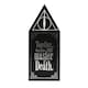 image 1 of Warner Bros Harry Potter Dark Arts Glow In The Dark Wooden Plaque - Deathly Hallows