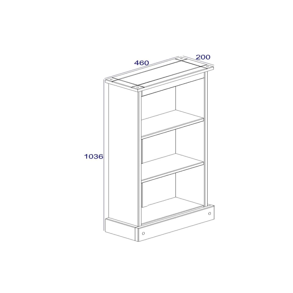 image 1 of Corona, Low Narrow Bookcase Brown