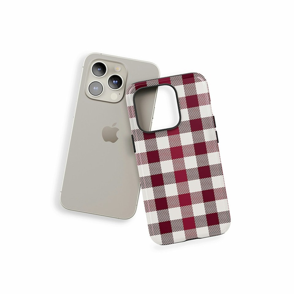 image 1 of Red Check Phone Case | Red | Galaxy S25 Ultra
Slim | Galaxy S25 Ultra
Slim