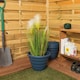 image 2 of Wham Beehive 4 x  32cm Round Plastic Garden Planters | Blue | Navy
