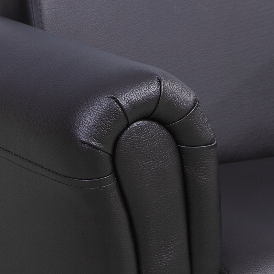 image 1 of HOMCOM Kids Sofa Set Toddler Chair Children Couch Seating Armchair w Footstool | Black | One Size