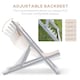 image 3 of Outsunny 2Pcs Chaise Lounge Recliner Chair Adjust Lounger Patio Beige
