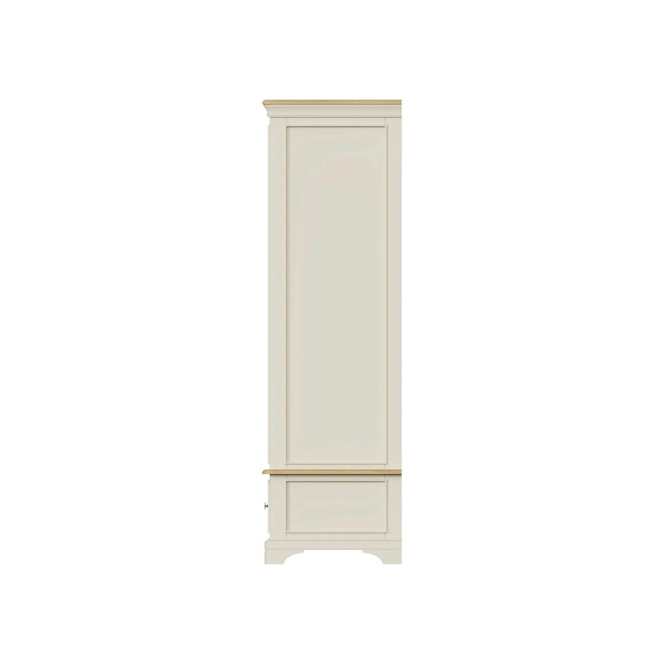 image 1 of Faire 120cm Sliding Combination Wardrobe in Putty with Oak Top Grey
