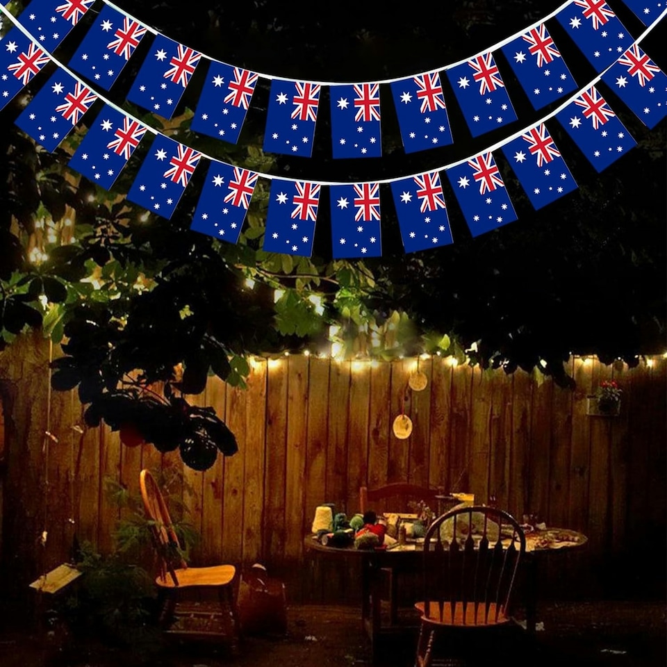 image 1 of Australia Flag Party Bunting 10m with 20 Flags
