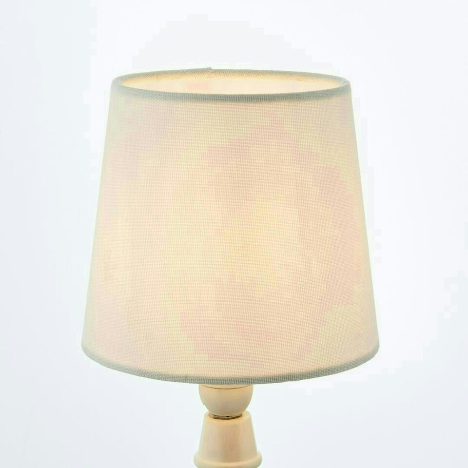 image 1 of White Linen Clip On Shade N/A