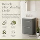 image 3 of Balterley Floor Standing 2 Drawer Vanity Unit with Ceramic Basin | Grey | Cool Grey | 862 x 607 x 460mm