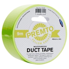 48mm x 9m Multipurpose Pastel Yellow Squash Duct Tape by Premto