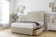 image 3 of Sloomy Sofia Gold Cream Plush Divan Bed With Mattress No Drawers With 26" Strutted Headboard & 12" Matching Footboard 4'6 Double | Cream | Cream | Double | 1