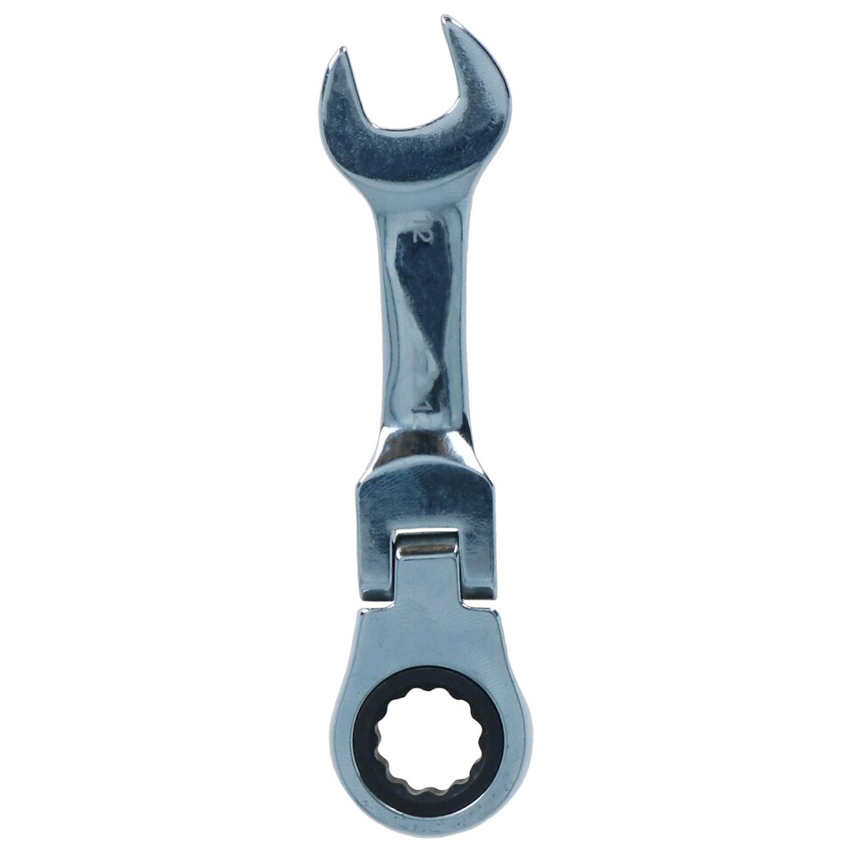 image 1 of 12mm Stubby Flexi Ratchet Combination Spanner Metric Wrench 72 Teeth SPN17