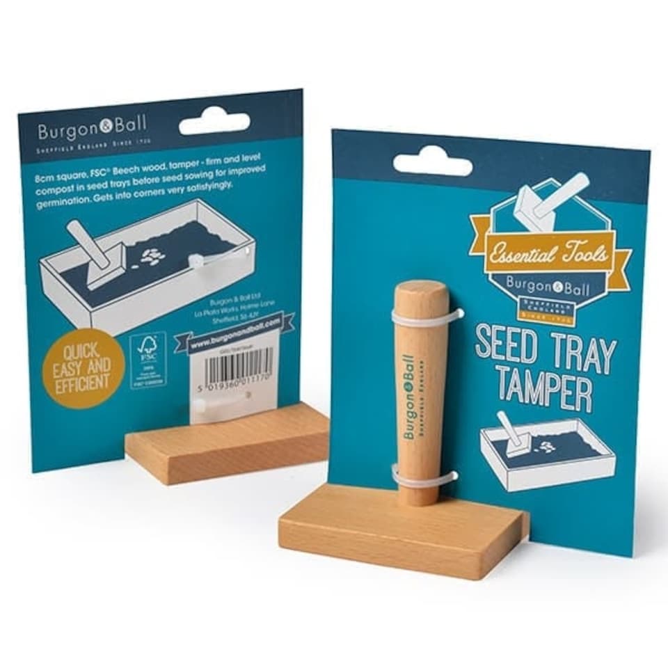 image 1 of Marshalls Garden Seed Tamper 8cm FSC Beech Wood