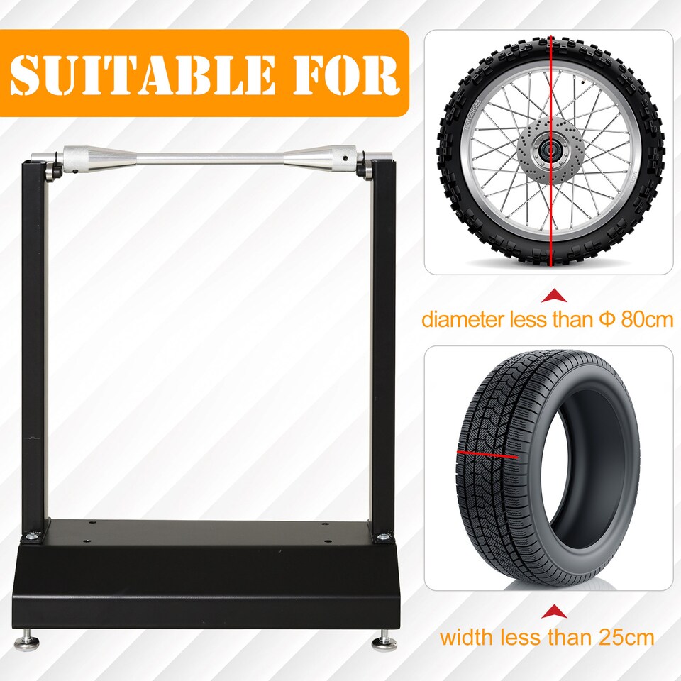image 1 of DURHAND Motorcycle Bicycle Wheel Lifting Balance Stand, Motorbike Portable Stand, Rotating Adjustment Wheel