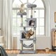 image 2 of Yaheetech 179 cm Tall Multi Level Cat Tree Kitten Condo Light Grey