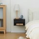 image 9 of HOMCOM Floating Bedside Table Set of 2 Wall Mounted Nightstand W/ Drawer Black