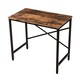 image 1 of Oypla 80cm Heavy Duty Industrial Writing Computer Desk Home Office Worktop Table Brown