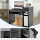 image 6 of COSTWAY Computer Desk with Drawer Compact Study Desk Black Black