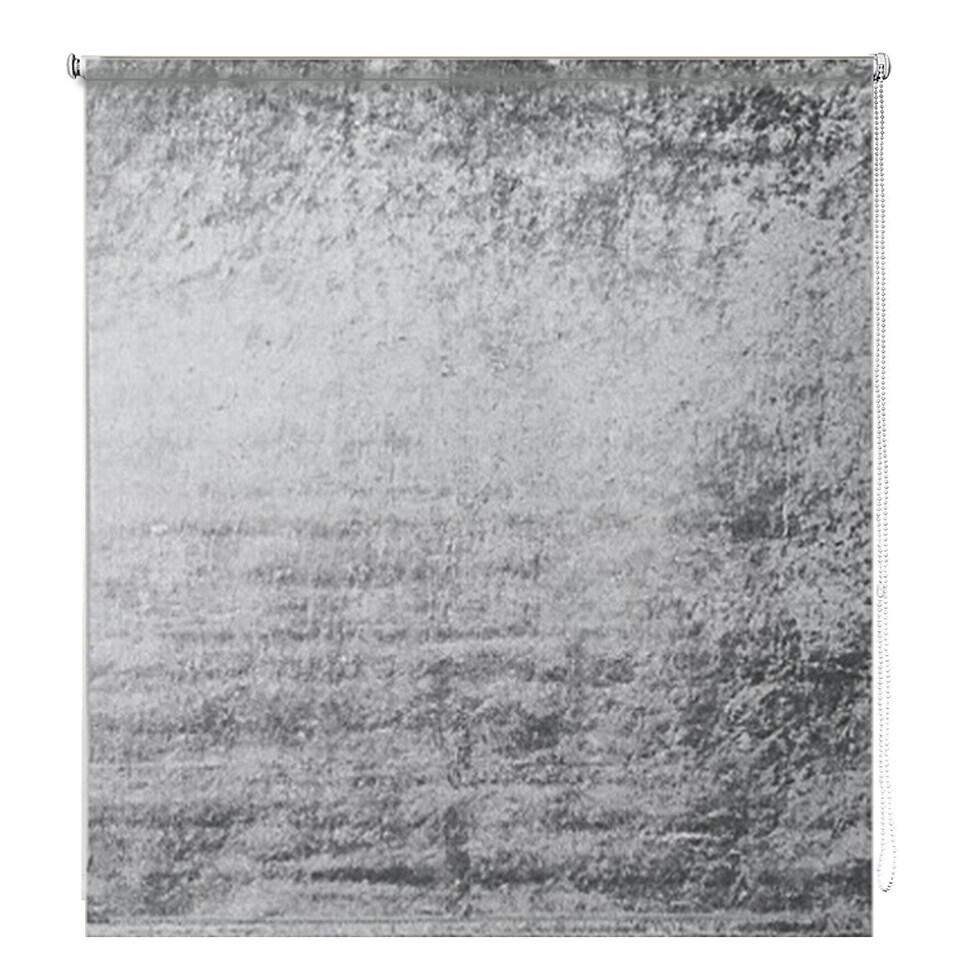 image 1 of 165cm Grey Crushed Velvet Roller Blinds | Grey | Grey