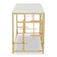 image 3 of Interiors by Premier Stylish White Marble Console Table|Versatile Decorative Table For  Patio|Convenient Rectangular Table White