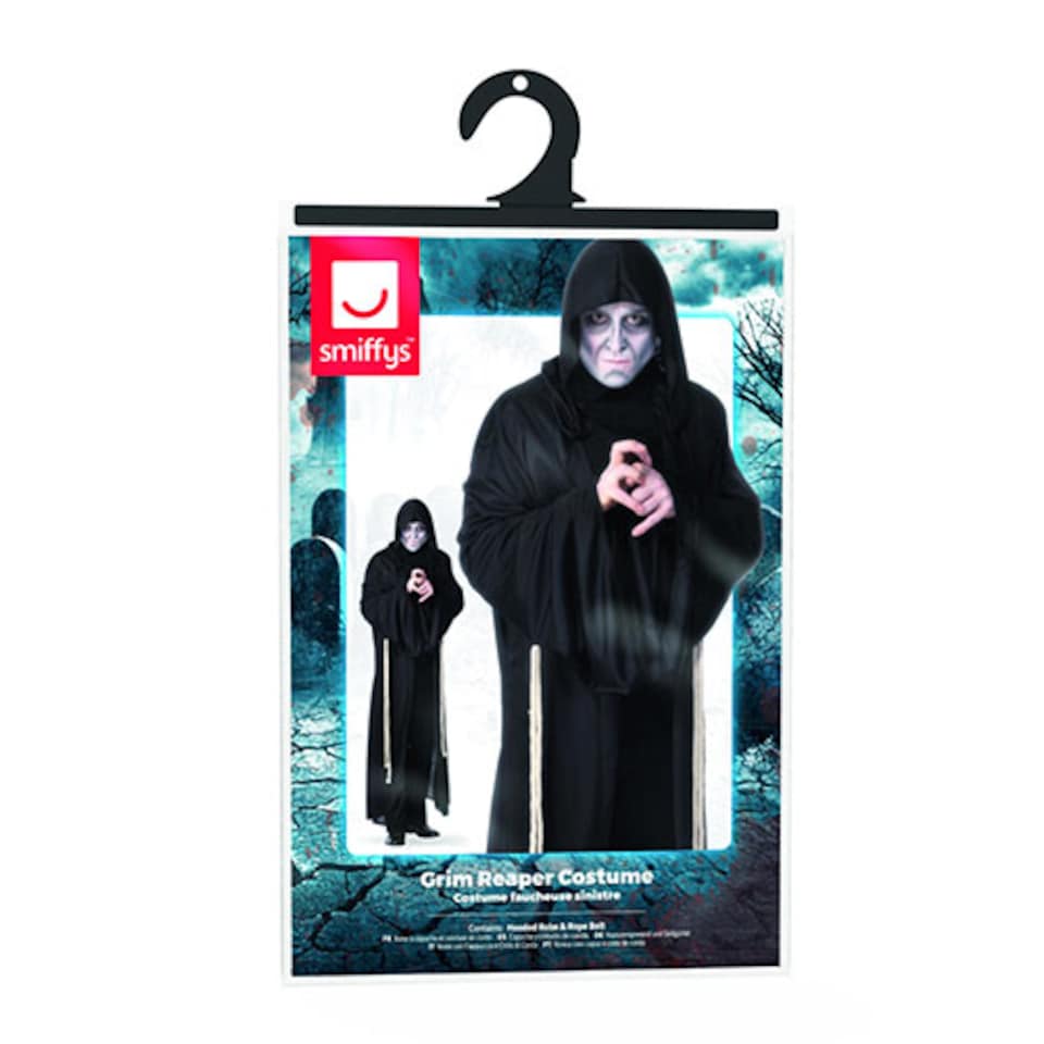 image 1 of Grim Reaper Dropped Sleeves Fancy Dress Costume Unisex Adult Large