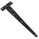 image 4 of 10in / 250mm Heavy Duty T Tee Hinges For Shed + Garden Gates Black Finish 4pc